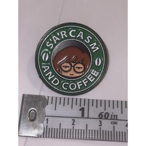 Sarcasm And Coffee Bean Pin Brooch